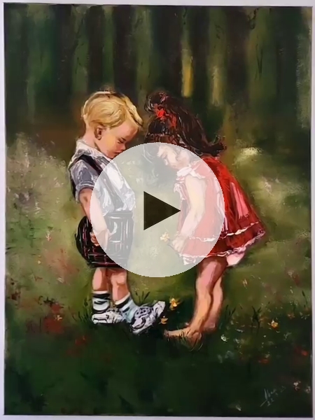 ArteDiAlina.com painting: Jealous of a flower